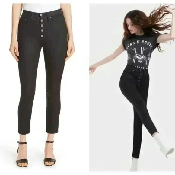 AO.LA Good Exposed Button Skinny Jeans Size 31 - Picture 1 of 8